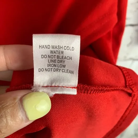 Favlux Red V-Neck Ruched Mini Dress Long Sleeve Size Small Y2K Cocktail Party - Picture 5 of 7